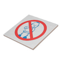 No Kids Allowed Ceramic Tile