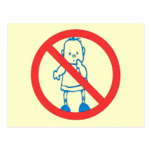 No Kids Allowed Post Card