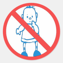 No Kids Allowed Sticker
