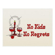 No Kids No Regrets Postcard