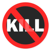 No-Kill black Stickers