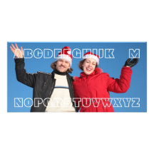 "No L" Funny Wordplay Joke Custom Christmas Card Photo Card