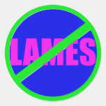 NO LAMES Jerkin Jerk dancer logo sexy guys n girls Round Sticker