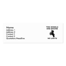 No Limits - Dirt Bike Motocross Profile Card Business Card Template