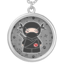 No Love! Ninjadorables Grey Necklace