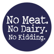 No Meat Vegan Message Swag Stickers