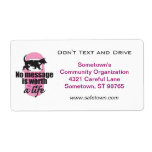 No Message is Worth a Life Labels