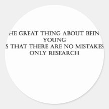 no mistakes round sticker
