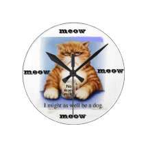 No more milk? round wall clock