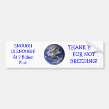 NO MORE PEOPLE! BUMPER STICKERS