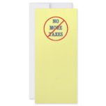 No More Taxes Rack Cards