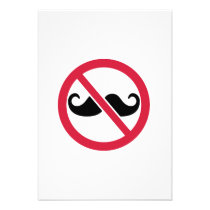 No Mustache invitations
