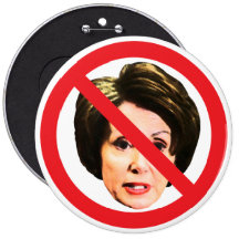 No Nancy Pelosi Pinback Button
