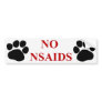 No NSAIDS Bumper Sticker
