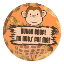 No Nuts for Me Round Sticker
