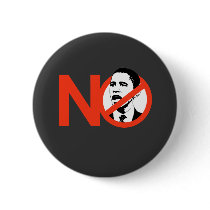 No Obama / Anti-Obama T-shirts Pinback Buttons
