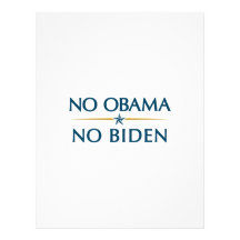 NO OBAMA NO BIDEN CUSTOM LETTERHEAD