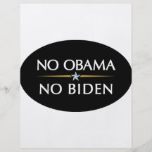 NO OBAMA NO BIDEN PERSONALIZED FLYER