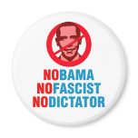 NO OBAMA NO FASCIST NO DICTATOR (v133x) magnets