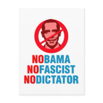 NO OBAMA NO FASCIST NO DICTATOR (v133x) Postcards