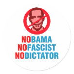 NO OBAMA NO FASCIST NO DICTATOR (v133x) stickers