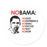 NO OBAMA, NO WAY stickers
