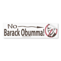 No Obumma! Slash Bumper Sticker