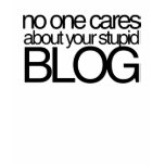 No One Cares about your Stupid Blog t-shirts