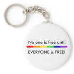 No one is FREE Keychain