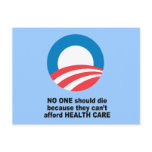 No one should die because they can't afford health postcards