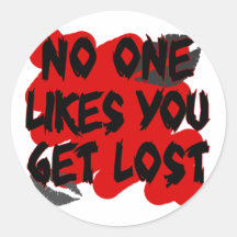 no ones likes you round sticker