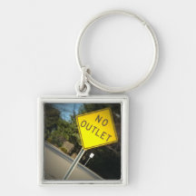 No Outlet keychain