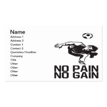 No Pain No Gain Business Cards