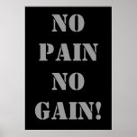 NO PAIN NO GAIN! Weightlifting Poster