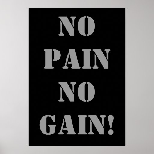 NO PAIN NO GAIN! Weightlifting Poster