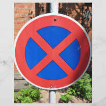No Parking sign board against the brick wall Flyer