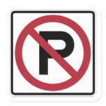 No Parking symbol sign