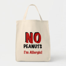 NO Peanuts I'm Allergic Canvas Bag