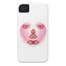 No pen or brush used for this SWEET HEART iPhone 4 Case-Mate Cases