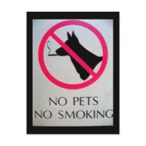 No Pets Postcards