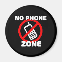 No Phone Zone Fridge Magnets