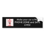 NO PHONE ZONE, Make your car a NO PHONE ZONE an... Bumper Sticker