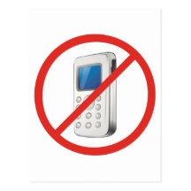 No Phone Zone Post Card
