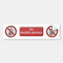 NO PHONE ZONE Sign - Bumper Sticker