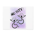 No Pity! - disability t-shirt postcards