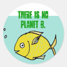 No Planet B Round Sticker
