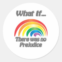 No Prejudice Round Sticker