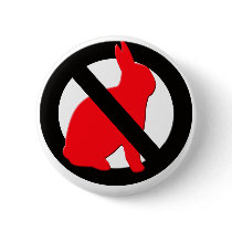 No Rabbits Allowed Pin