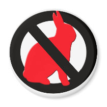No Rabbits Allowed Refrigerator Magnet