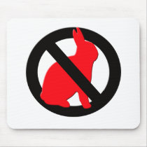 No Rabbits Allowed Mousepad